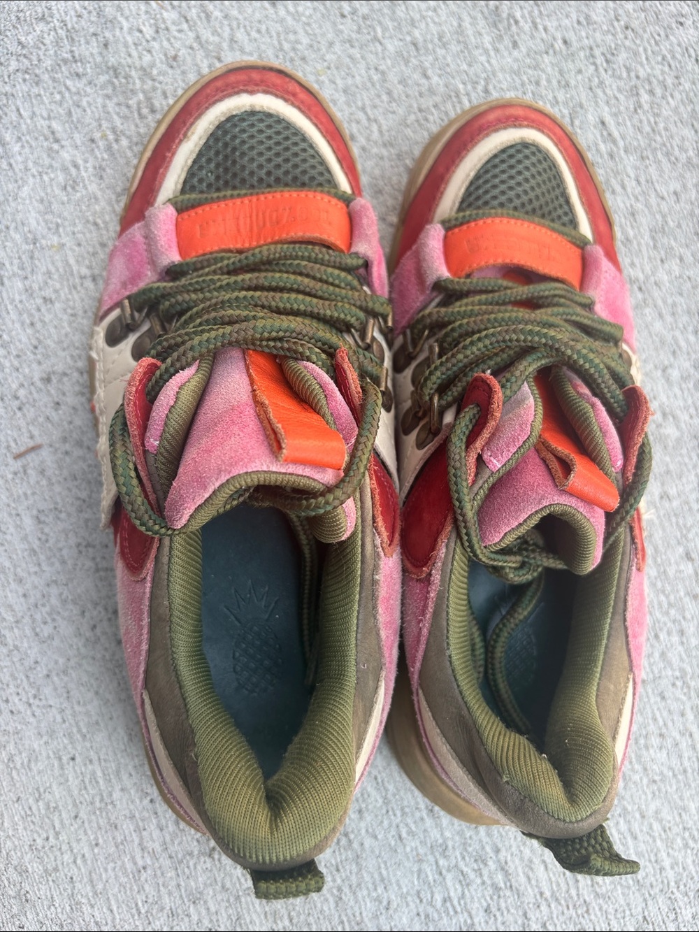 FARM Rio Pink, Orange & Olive Green Kids Sneakers